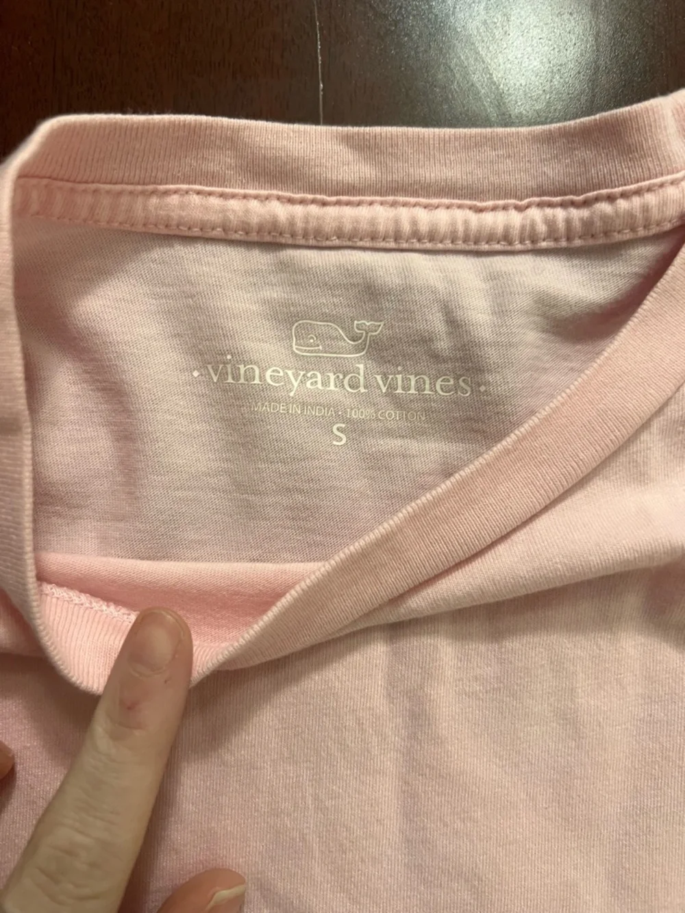 Vineyard Vines Light Pink Logo Tee - Picture 3 of 4
